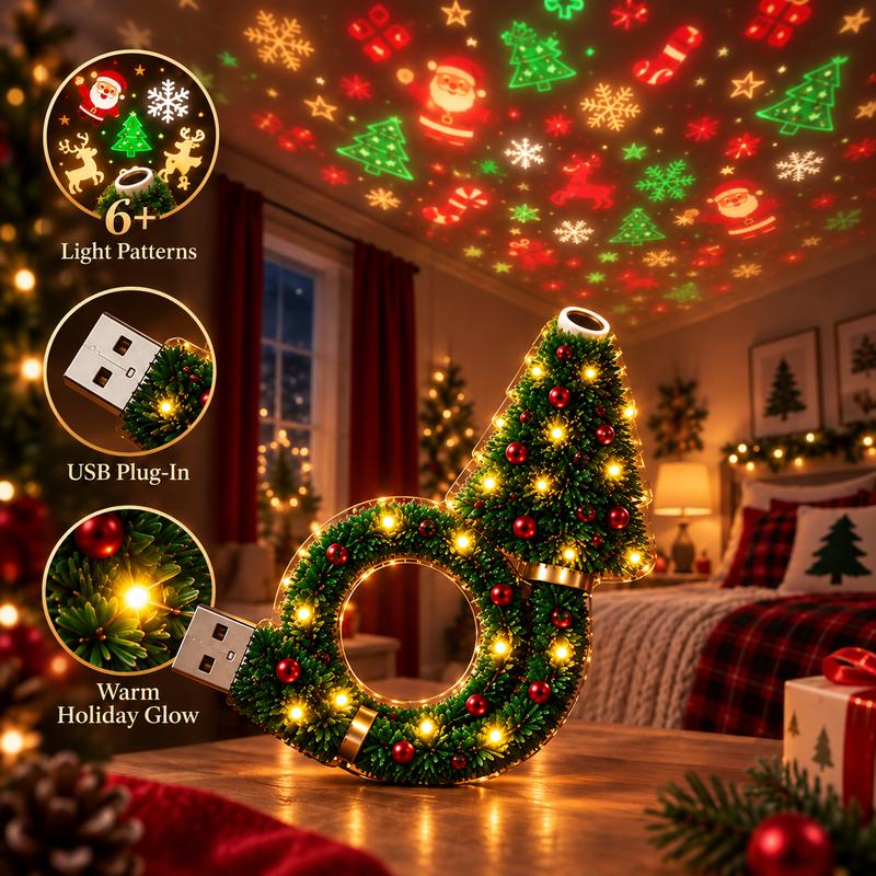USB Plug-In Christmas Projector